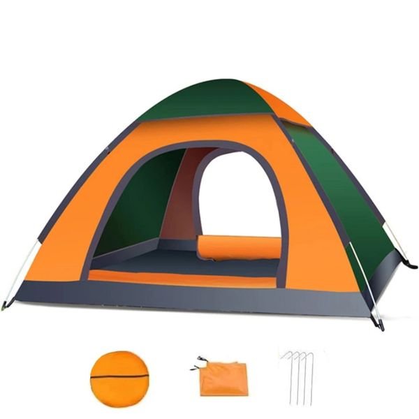 3 Person Dome Tent Easy Set Up Single Layer Ventilated Window for Camping