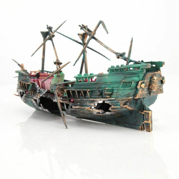 Shipwreck Air Split Fish Tank Aquarium Ornament