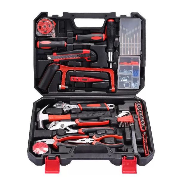 108-Piece Hand Tool Set, Universal Home Repair Tool Kit, with Storage Box