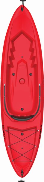 Seaflo Sit On Top Kayak with Oars - 100kg Capacity - Red