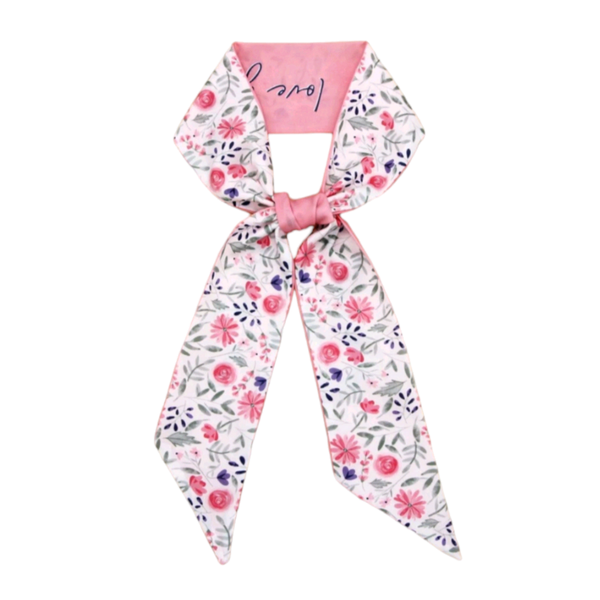 Pink Floral Head/Neck Accessories Scarf