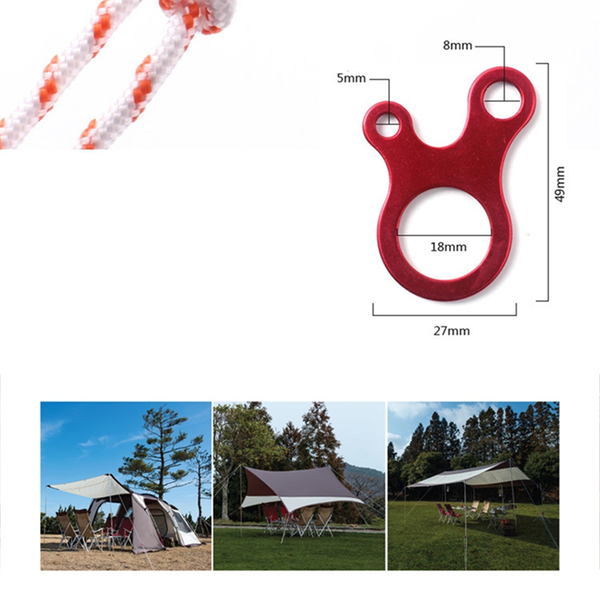 Aluminum Alloy Guyline Cord Adjuster Camping Rope Tensioner