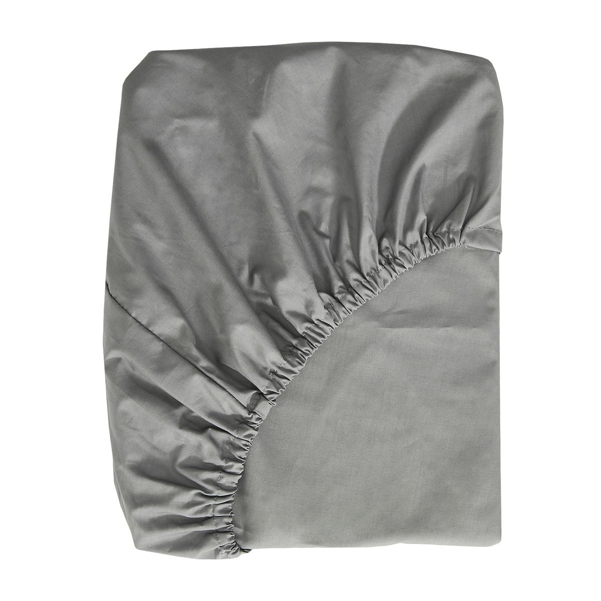 & Mason 200TC P/C Percale Fitted Sheet Extra Depth Charcoal