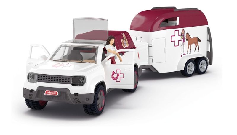 Schleich Horse Club - Mobile Horse Vet with Trailer Set - 90 Pieces