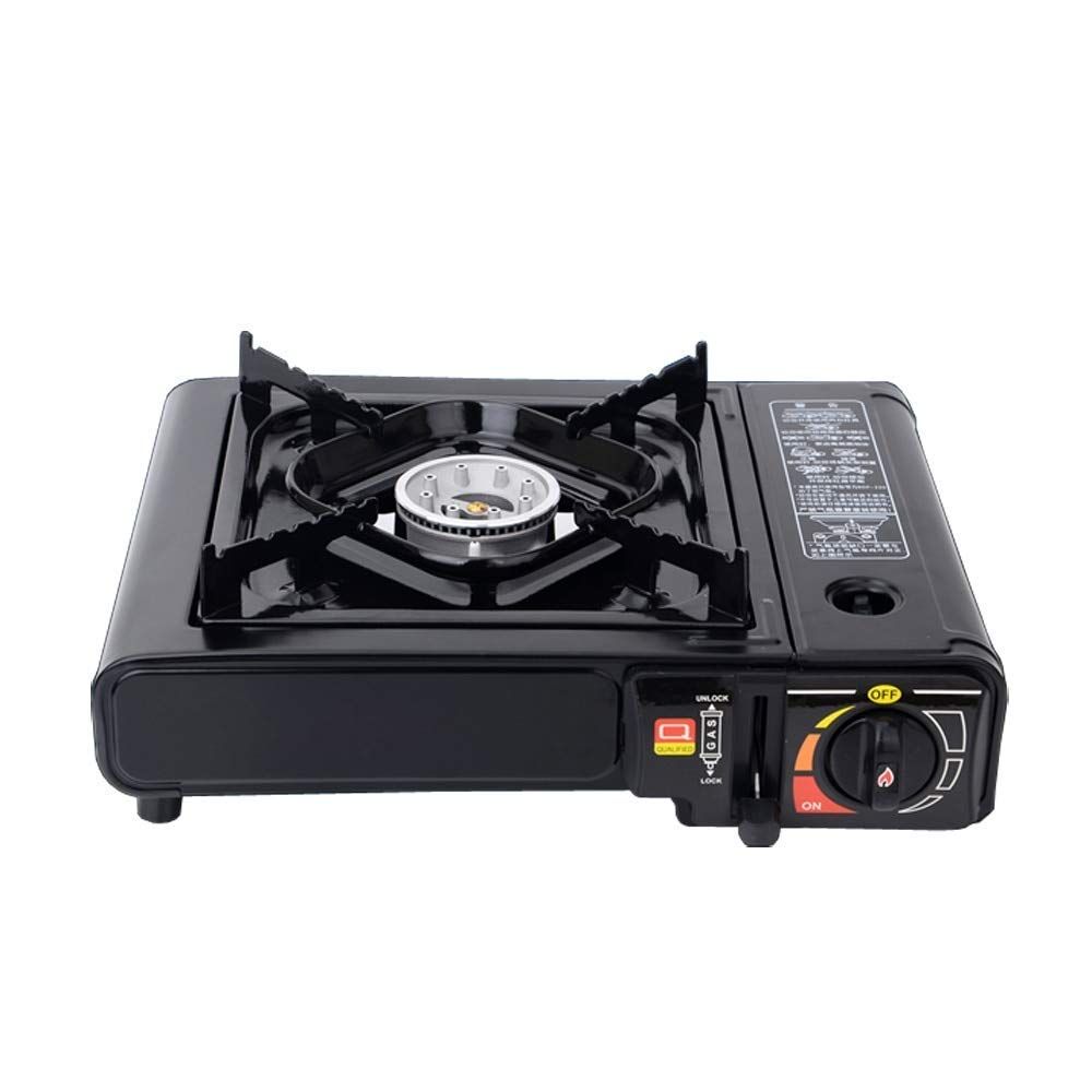 Portable Outdoor Cassette Gas Cooking Stove - Black