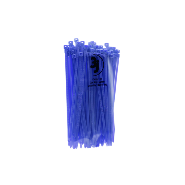 Cable Ties 3.6 x 150mm - 100 Per Bag - Blue