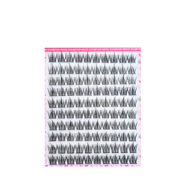 Lash Clusters Kit, Glue-Free Cluster Eyelash Extensions Kit(Cute Style)
