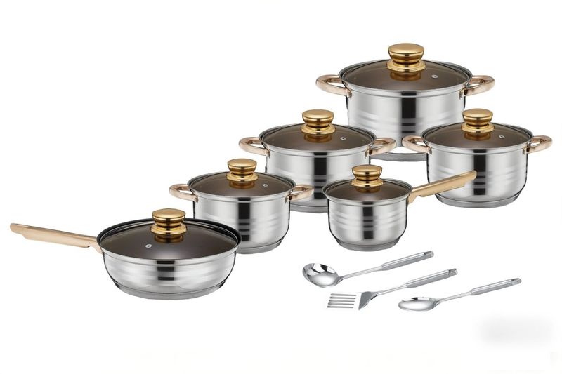 15pcs Stainless Steel Cookware/Pot Set CDH-001A