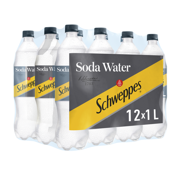 Schweppes - Soda Water - 12 x 1 Litre