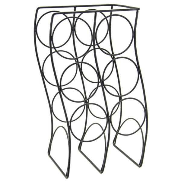 Double Row Six Bottle Wine Rack Black Shop Today. Get it Tomorrow