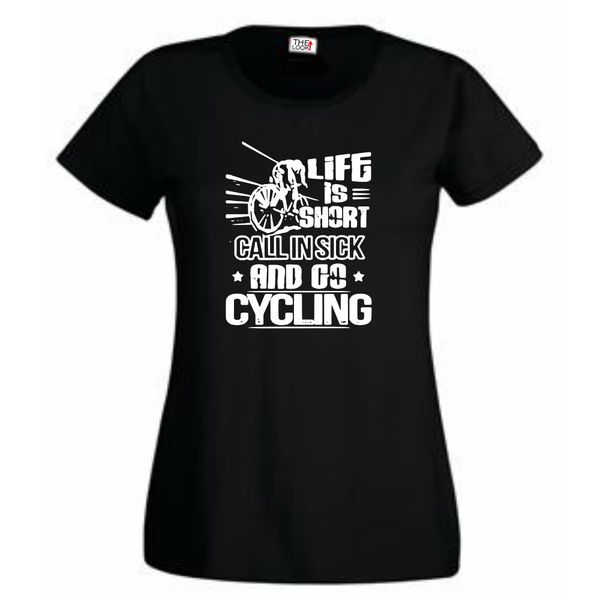 Think Out Loud Ladies "Life is Short" Short Sleeve Tshirt Black