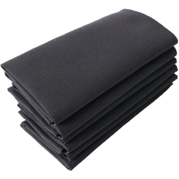 DSA Polyteq Black Napkins - Pack Of 6