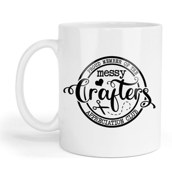 Messy Crafters Appreciation Club Christmas Birthday Crafting Gift Mug