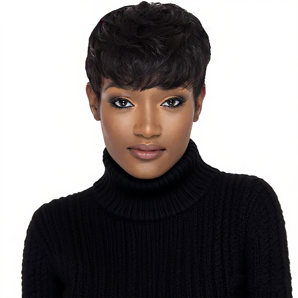 Brazilian Human Hair Pixie Wig -Golden Perfect Machine-Made Wig