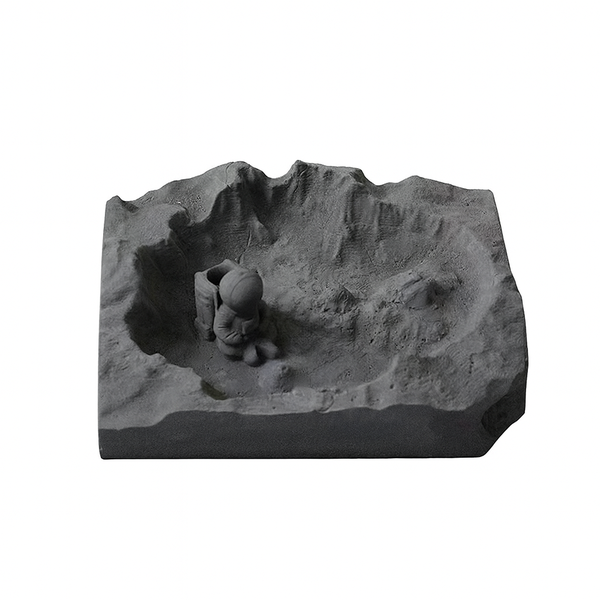 Modern Square Concrete Ashtray - Grey