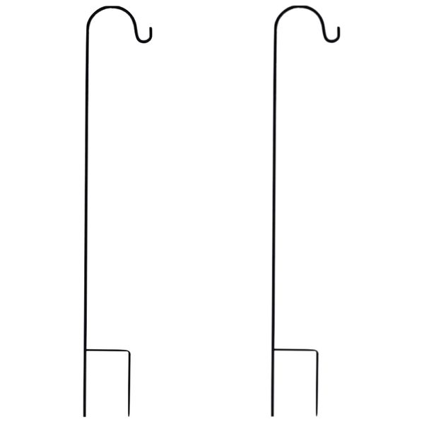 Camping 2 Shepherd Hook Stake Pole For Lantern Suspension (80x0.8x15cm)