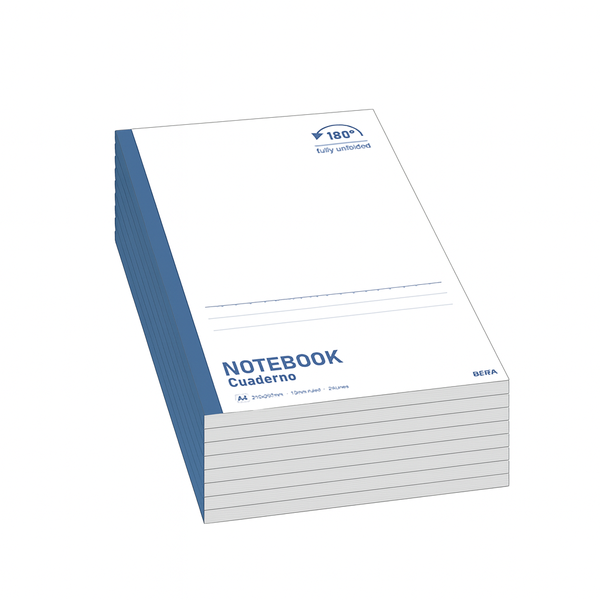 A4 Notebook (210x297mm)-40 Sheets/Pages(10 x Notebooks)