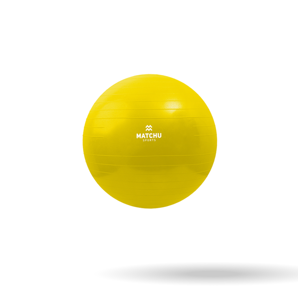 Exercise Ball 45cm - Anti-Burst Gym Ball - Yoga Ball - Pilates Ball -Yellow