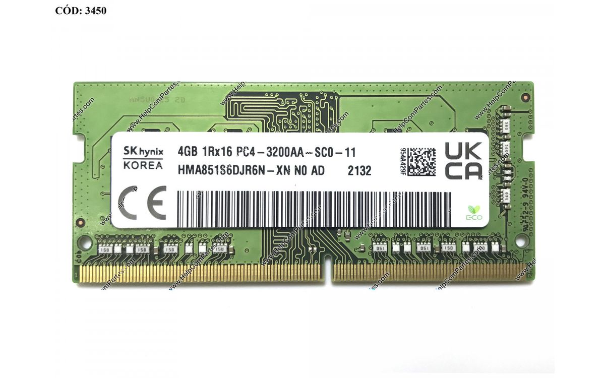 Sk Hynix 4gb 4gb Pc4 Ram Laptop Memory Hma851s6djr6n Hynix 4GB PC4
