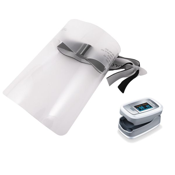 Beurer and M-Frame Wellness Set: PO30 Oximeter &amp; M-Frame Face Shield