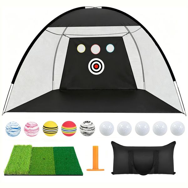 Golf Practice Net Men Women Portable Hitting Training Aid Indoor Outdoor