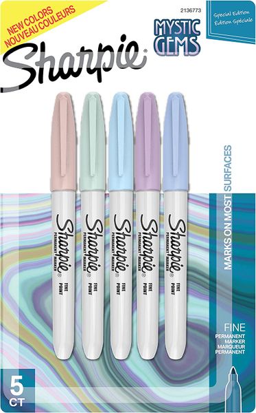 SHARPIE Permanent Marker: Fine Assorted Mystic Gems Pastel Card 5