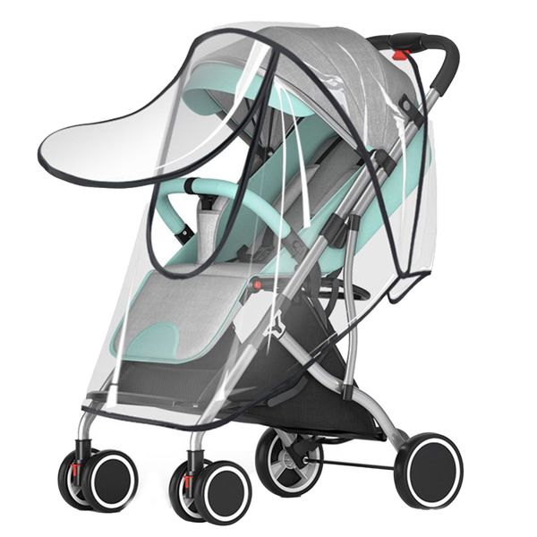 Universal Baby Stroller Rain Cover Rainproof Windproof With Zipper Window