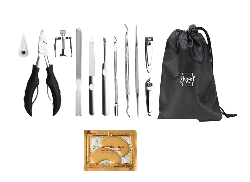Professional Pedicure and Ingrown Toenail Tool Kit Nail Clipper Set 11 Pieces