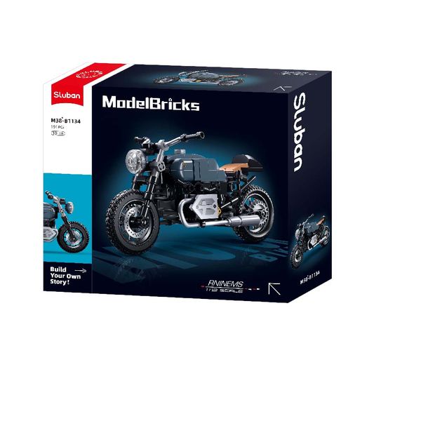 Sluban Building Set: Model Bricks - RnineMS Motorcycle - 191 Pieces