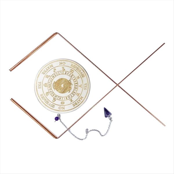 for Divination Copper Way Rod Set and Pendulum Plate Set