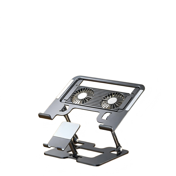 Dual-Device Cooling Stand for Computers and Phones