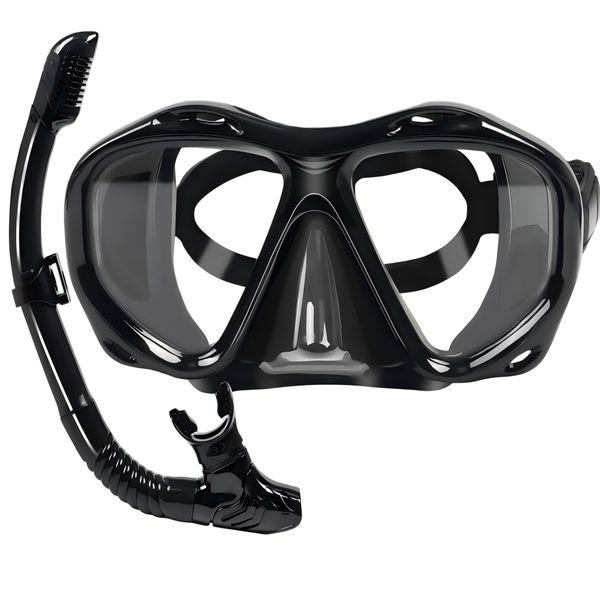 180 Wide-View Adult Snorkel Diving Mask Set