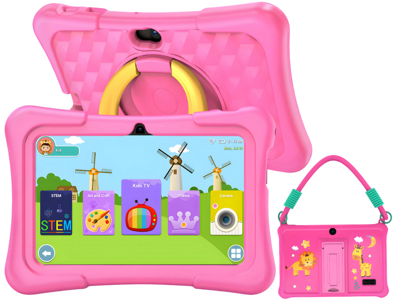 HiveTec 7" Kids Tablet with 4GB (2+2) RAM, Parental Controls &amp; Case