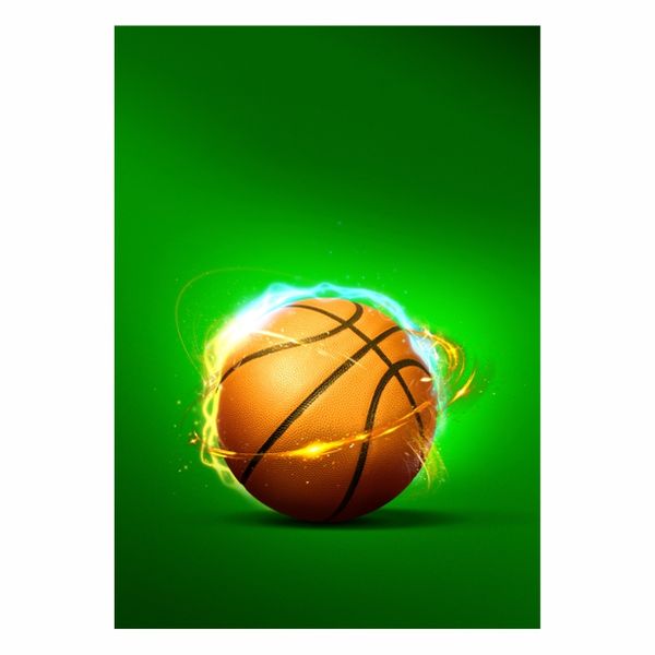 Basketball on Flames Space Juice - A1 Poster
