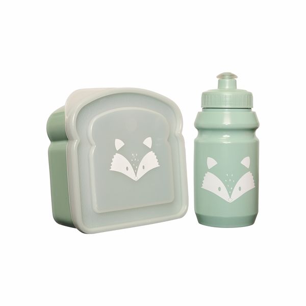Club Slice Lunchbox &amp; 300ml Water Bottle - Green