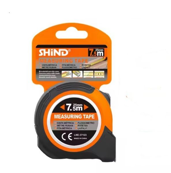 7.5m Measuring Tape with Wide Blade and Non-Slip Case
