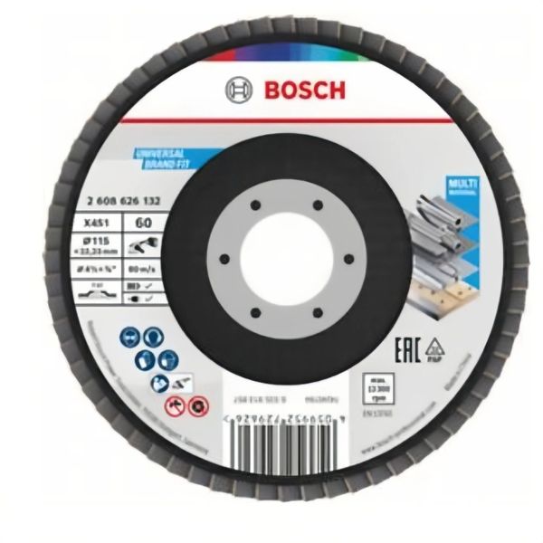 Bosch - Flap Disc (X451 - 115mm - T27) G60 - 1 Per Pack