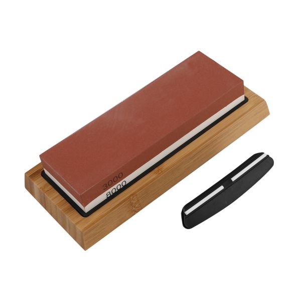Sharpening Stone 3000 &amp; 8000 Grit - Double Sided Whetstone Set