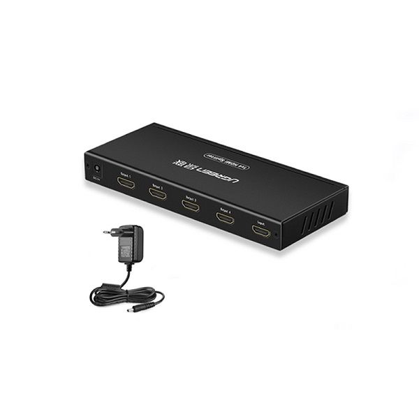 UGreen 40202 HDMI 1IN-4OUT Amplified Splitter W/Audio-BK