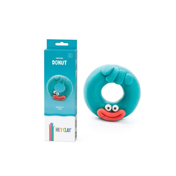 Hey Clay: Modelling Air-Dry Clay with Fun Interactive App - Donut, 3 Cans