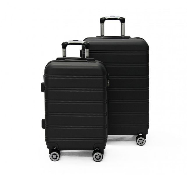 Side Kick - Topaz 2 Piece Luggage Set - Black