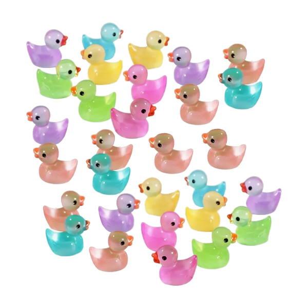 Miniature Glow In The Dark Resin Ducks