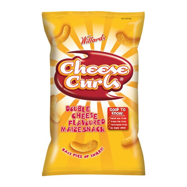 Willards Double Cheese Curls - 48 x 14g Bulk Pack | Extra Cheesy