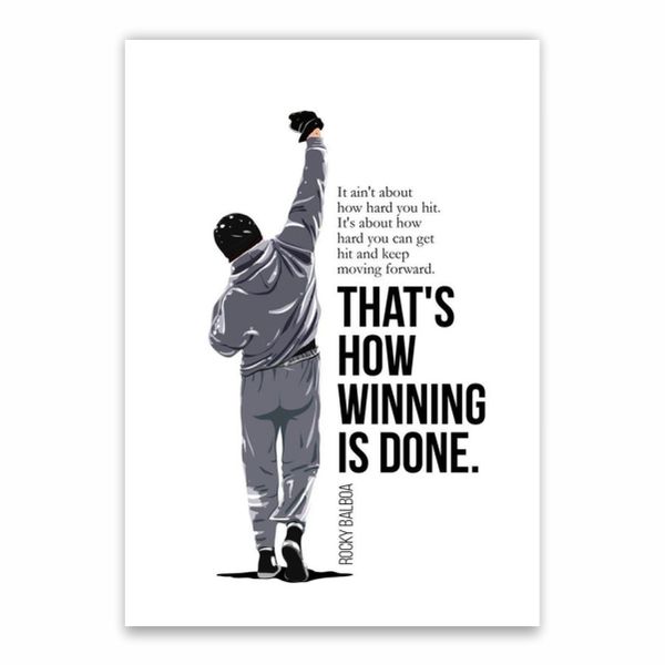 Rocky Balboa Quote Poster - A1