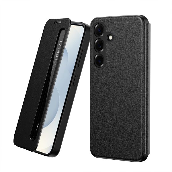 Smart Side Window PU Leather Flip Cover Compatible With Samsung Galaxy S25