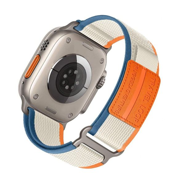 Trail Loop Watch Band Compatible With Apple - Orange &amp; Beige