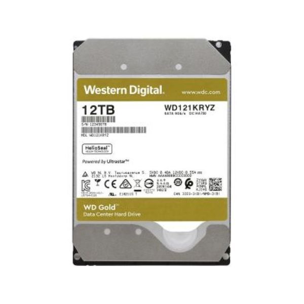 WD Gold 12TB 7200RPM SATA 6GBS 256MB 3.5" Internal Hard Drive