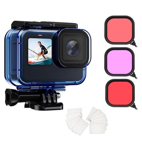 Waterproof Protective Case with Dive Filters for GoPro Hero 13/12/11/10/9 Image