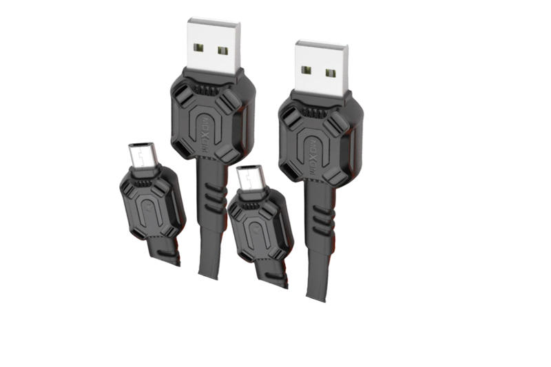 MOXOM MX-CB26 Micro USB High Speed Raptor Data Cable - Pack of 2