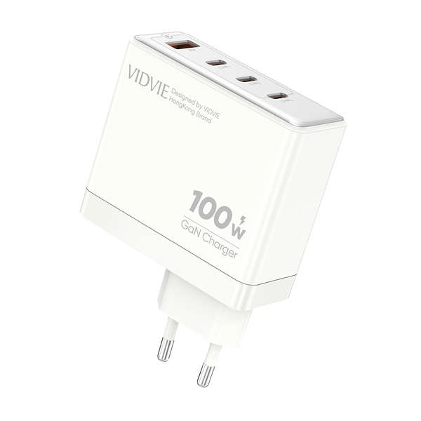 VIDVIE 100W Ultra Fast GaN Charger, 3 Type-C+1 USB-A